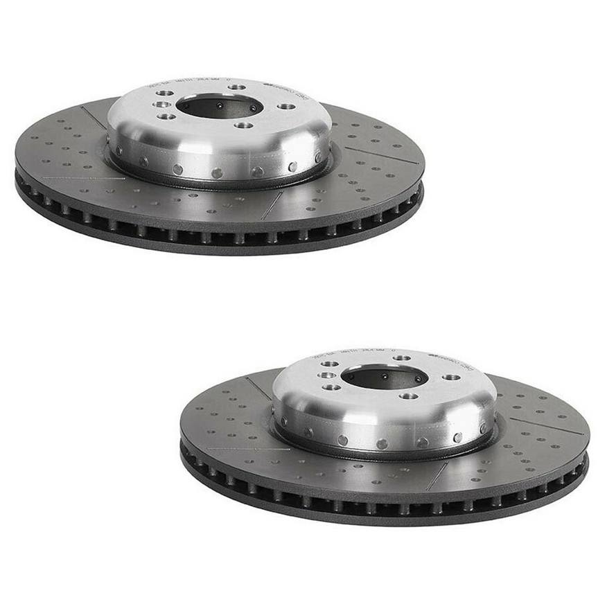 BMW Disc Brake Pad and Rotor Kit - Front and Rear (370mm/345mm) (Ceramic) (EURO) 34218099354 - Akebono Euro Ultra-Premium 4122661KIT